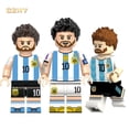 thumbnail image 2 of 3 Estrellas Argentinas Estrella De Fútbol Lionel Messi Maradona Mini Figuras De Bloque De Construcción Para Colección, 2 of 4