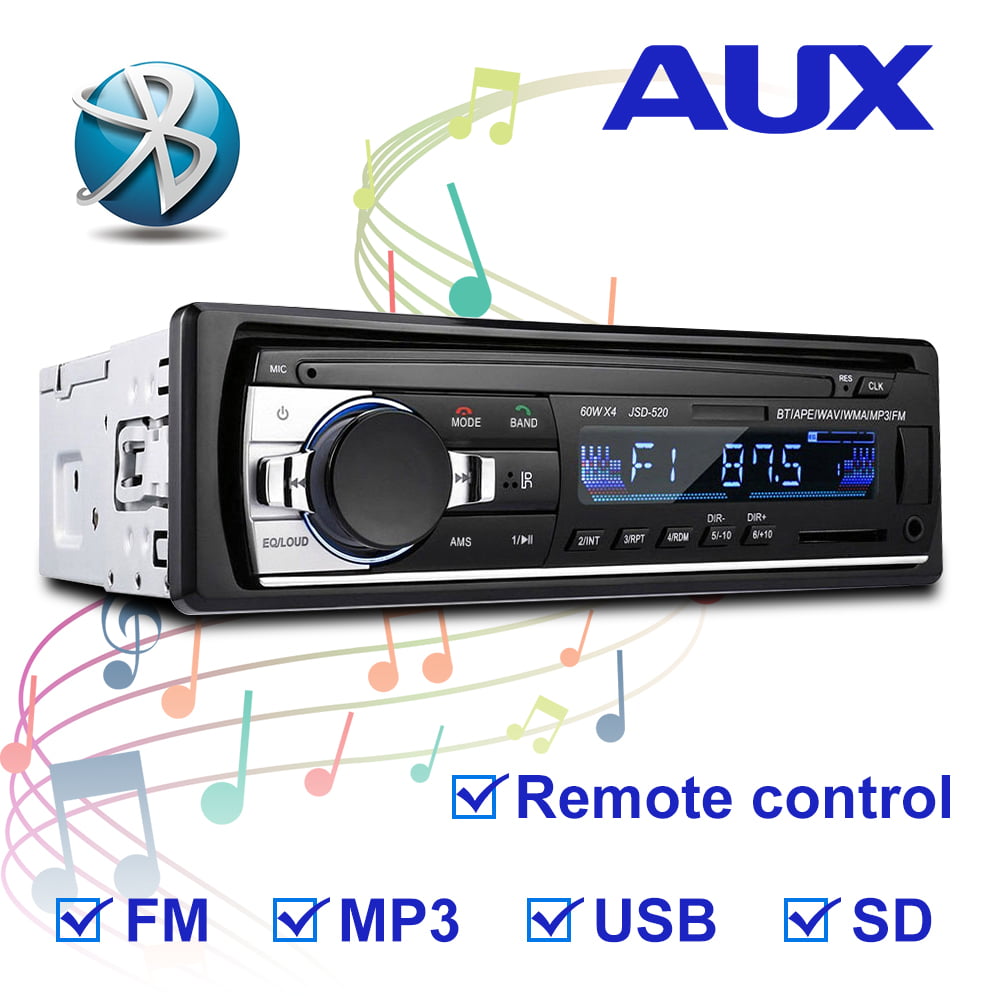 12V In Dash Car Radio Audio Stereo Mp3 Player USB/SD/FM AUX for iPod Head Unit 