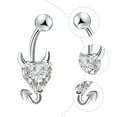thumbnail image 4 of Valentines Day Gifts for Her Body Chain Devil Heart Belly Button Rings Navel Barbells Stud Body Piercing Gifts Clearance Birthday Gifts for Women, 4 of 7