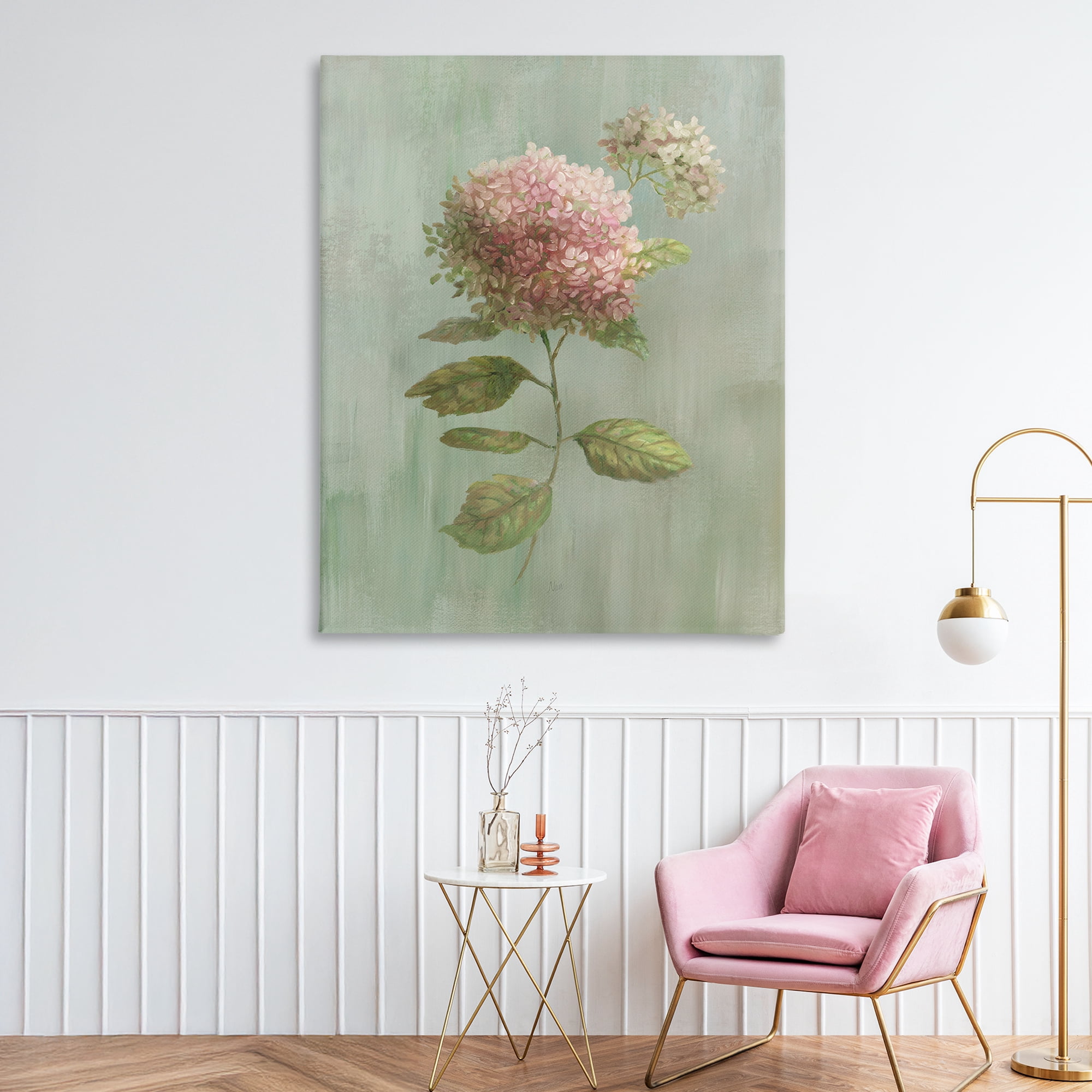 Stupell Industries Vintage Hydrangea Bushel Canvas Wall Art, design by Nan