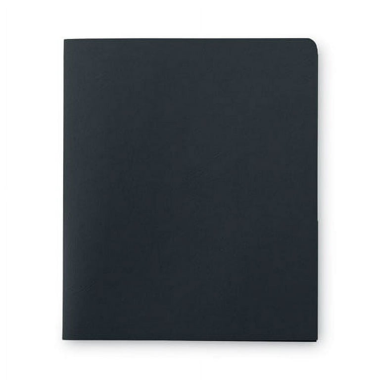 Two-Pocket Folder, Textured Paper, 100-Sheet Capacity, 11 x 8.5, White, 25/Box