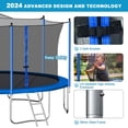 thumbnail image 6 of Aukfa 14FT Trampoline with Enclosure Net for Kids Adults, Outdoor Trampoline with Basketball Hoop for Backyard, Blue, 6 of 8