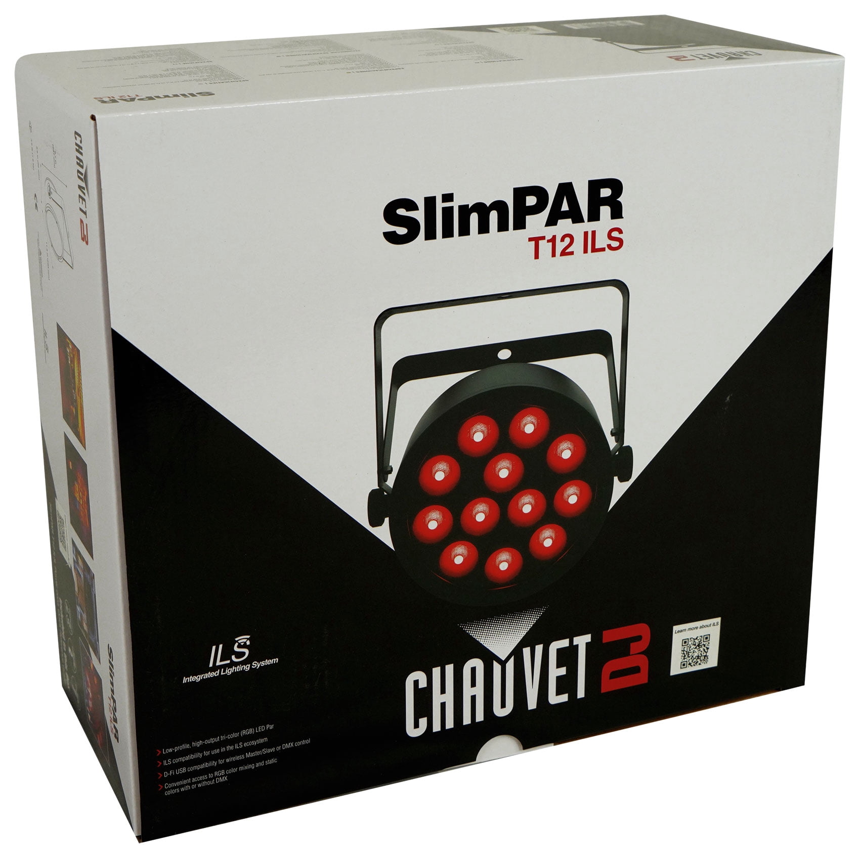 (2) Chauvet DJ SlimPAR T12 ILS RGB LED D-Fi USB DMX Par Stage/Party Wash Lights