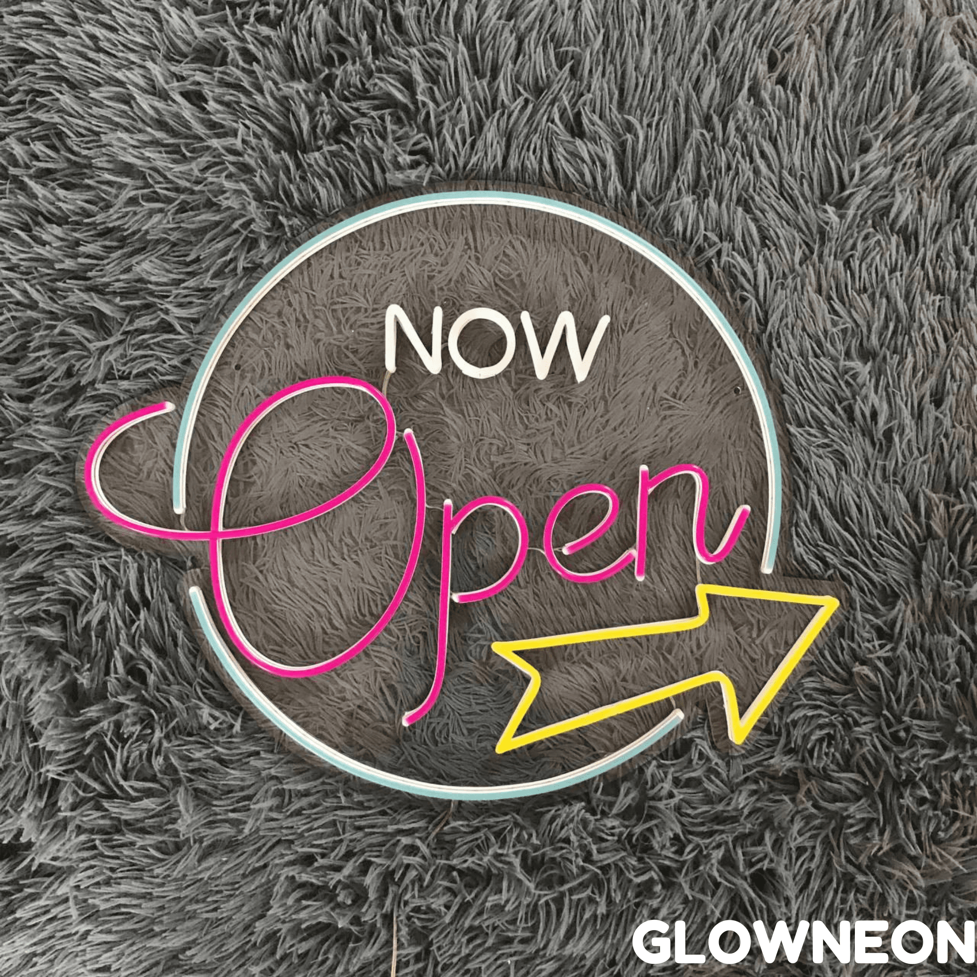 Glowneon Now Open Neon Sign, Open Logo Led Sign, Business Wall Decor