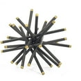 thumbnail image 3 of Benjara 11- 8- 6" Table Top Decorative Abstract Statuettes Set of 3- Black Gold, 3 of 5