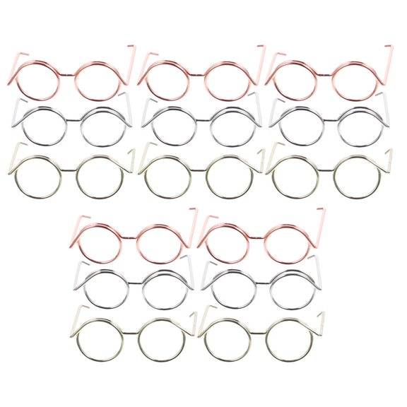 ibasenice Doll Glasses Frames 15 Pcs Set for Imagination Cultivation Back to School Christmas