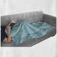 thumbnail image 6 of Vintage Blue Soft Flannel Fleece Blanket, Retro Style Radially Widening Geometric Dichromatic Blue Stripes, Cozy Plush for Indoor and Outdoor Use, 50" x 70", Slate Blue and Pale Blue, by Ambesonne, 6 of 6
