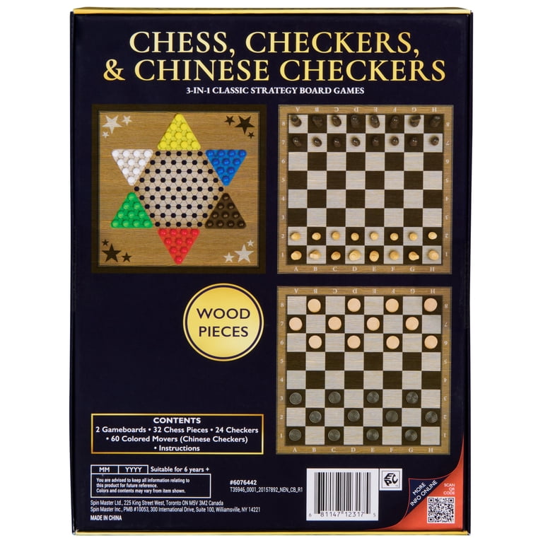 Spin Master Games 3-in-1 Chess Checkers Chinese Checkers Set photo 3