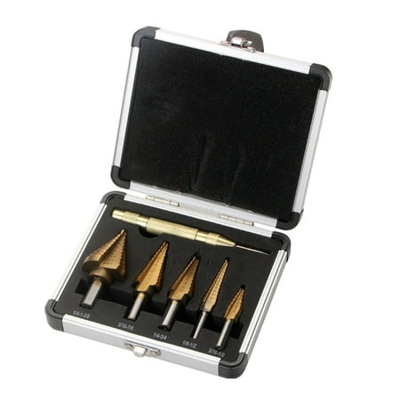 

HOTYA HSS for Titanium Coated Step Drill Bit Metal Steel Drill Double Cutting Blades