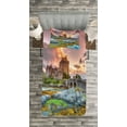 thumbnail image 3 of Ambesonne Scenery Quilted Bedspread Set 2 Pcs, Cartoon Dream Castle, Twin Size, Multicolor, 3 of 3