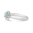 thumbnail image 4 of 10k White Gold Oval Aquamarine And Diamond Ring, 4 of 7
