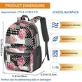 thumbnail image 3 of Pioneer Flower Floral Print Pattern 17" School Backpacks for Teens,Waterproof Oxford Fabric,S-Shape Padded Straps for School,Travel,Hiking,Camping, 3 of 4