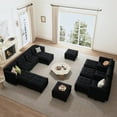 thumbnail image 4 of HONBAY Middle Seat Module for Velvet Modular Sectioanl Sofa, Accent Armless Chair with Storage, Black, 4 of 6