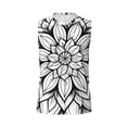 thumbnail image 6 of Lsque Mandala Floral Line Art Print Men's Cotton Blend Sleeveless Muscle Shirts (S-3XL)- Moisture Wicking, Odor Protection, UPF 30+,XX-Large, 6 of 8