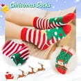 thumbnail image 3 of Kids Christmas Socks, 5 Pairs Girls Boys Xmas Holiday Crew Socks with Cartoon Pattern for 1-12 Years, 3 of 7