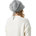 thumbnail image 4 of Womens Winter Hat Warm Knit Hat Slouchy Beanie Cap with Brim, Fleece Lined Ear Protection Beret Hat Newsboy Cap, Winter Gifts Outdoor Daily Adjustable 21.7 - 23.6 Inch, 4 of 7