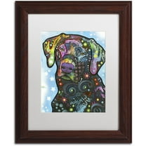 Trademark Fine Art "27" Canvas Art by Dean Russo, White Matte, Wood Frame