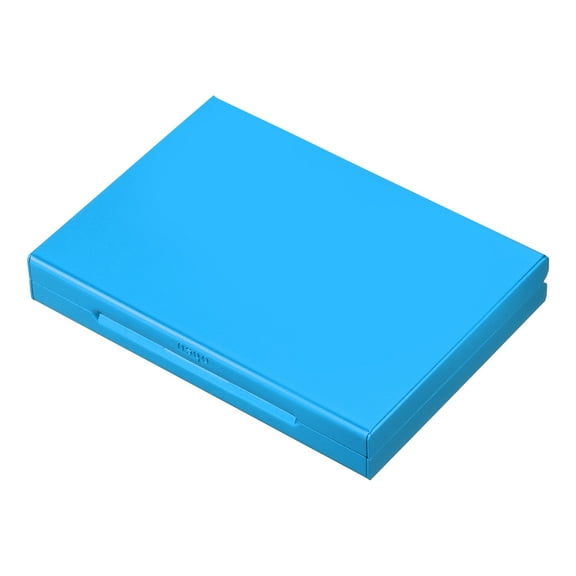 Uxcell Aluminum Wallet Credit Card Holder 6 Slots Men Women RFID Metal Box Hard Protector Case Blue