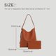 thumbnail image 4 of Bolsos tipo cubo de gran capacidad para mujer, bolsos y carteras de diseñador de lujo, novedad de 2024, en PU con cierre y bolsillo para tarjetas, para el hombro debajo del brazo, 4 of 5
