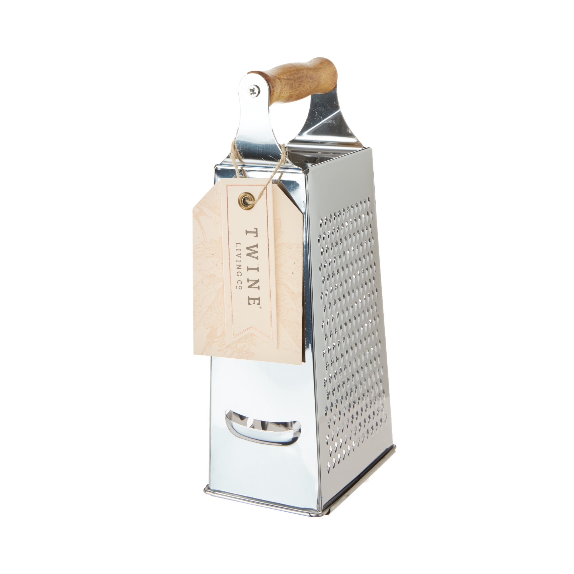Acacia Wood & Stainless Steel Cheese Grater - White Birch Design Company