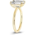 thumbnail image 2 of 3.5ct Solitaire Elongated Emerald Cut Engagement Ring for Women,Sterling Silver Simulated Diamond Promise Ring, 2 of 7