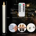 thumbnail image 2 of Velas Cónicas Sin Llama JOIONE Paquete de 6 Marfil 2x24.5cm LED, 2 of 6
