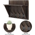 Set Of 2 Wall-Mounted Coat Racks With Hooks Storage Display Shelf ...
