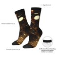 thumbnail image 4 of Picia Classical Golden Casino Print Athletic Socks for Men & Women – Cushioned Moisture-Wicking Crew Socks for Sports, Running, and Training, Soft & Breathable Size 5-11, 4 of 6