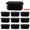 thumbnail image 2 of Square Plastic Plug Tubing Post End Cap Chair Glide 10pcs Black Plastic Plugs New, 2 of 2