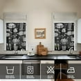 thumbnail image 2 of Vintage Kitchen Food Cooking Chef Tier Cafe Curtains for Bathroom Living RV Rod Pocket Window Drapes 36 Inch 2 Panels Set 28"x36" 2 Panels Window Treatment Tiers, 2 of 4