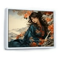 thumbnail image 2 of Designart "Ukiyoe Dreams Reverie of a Woman in Japon Art V" Japanese Floater Framed Canvas Art Print, 2 of 7