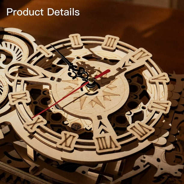 Puzzle En Bois Horloge Pendule 3D pour La Maison Ornement Vacances  Adolescents