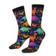 thumbnail image 1 of Fotbe Colorful Dinosaur Calcetas Largas con Estampado para Hombre y Mujer – Calcetas de Compresión Transpirables y Elásticas, Viajar y Uso Diario Talla 5-11, 1 of 6