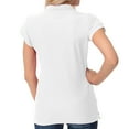 thumbnail image 3 of Basico Women Junior's Short Sleeve Slim Fit  Polo Shirt  100% Cotton, 3 of 4