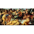 thumbnail image 2 of Maratta, Carlo 32x18 Gold Ornate Wood Framed with Double Matting Museum Art Print Titled - Amours et guirlandes de fleurs II, 2 of 4