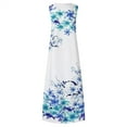 thumbnail image 4 of Summer Savings Clearance! Sleeveless Dress For Women Casual Summer Floral Print Beach Party Maxi Dress Loose Fit Tank Sun Dresses With Pocket, 4 of 5