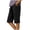 Black, variant on Amzcrzy Women's Shorts Drawstring Elastic Waist Shorts for Women Lightweight Comfy Knee Length Lounge Shorts Casual Solid Color Linen Shorts with Pockets Trendy Hallow Side Vacation Outfits S