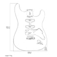 thumbnail image 2 of Cacagoo Electric Guitar Body, Poplar Wood Unfinished Pre-Cut Guitar Body Replacement for TL Style, Finished Sunburst Wooden Electric Guitar Body, 2 of 8