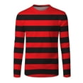 thumbnail image 3 of StSilkitty Mens Casual T-Shirts Striped Long Sleeve Crewneck Tee Shirt Lightweight Soft Comfy Breathable Tops, 3 of 4