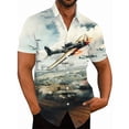 thumbnail image 5 of Camisas hawaianas con estampado 3D de avión de combate para hombre, camisas casuales de manga corta con botones, camisetas de hip hop para hombre, ropa de calle, 5 of 5