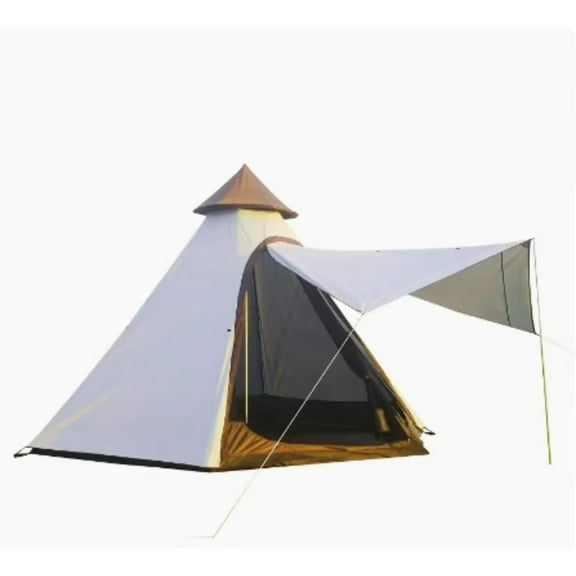 Pyramid Waterproof Travel Indian Tent Double Layer for 3-4 Person Family Camping Travelling