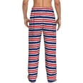 thumbnail image 3 of Uemuo USA Colors Stripes Pattern Men's Wide Leg Palazzo Lounge Pants with Pockets Light Weight Loose Comfy Casual Pajama Pants-Medium, 3 of 9