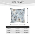 thumbnail image 4 of DouZhe Velvet Decorative Throw Pillow Covers Set of 2, Soft Square Cushion Cover with Invisible Zipper Vintage Nautical Elements Printing, 16"x16", 4 of 7