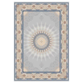 thumbnail image 1 of La Dole Rugs Blue Cream Beige Bordered Vintage Traditional Flat Pile Soft Area Rug Carpet Mat For Living Room Bedroom Hallway Runner Outdoor Patio Sizes 5x7, 8x10, 7X9 feet inch inches ft, 1 of 5