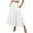 White, variant on Fgnfyis Women's Mid Length Skirt with Pockets High Elasticity Waist Flowing Ruffles Casual Summer Bohemian Style A-Line Skirt Black XXL