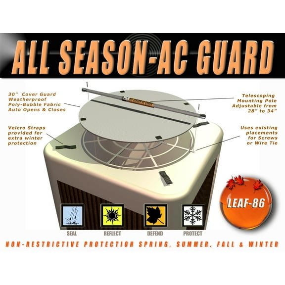 All Season AC Guard - 30" LEAF-86 AirConditioner Cover outdoor by Sundog Systems