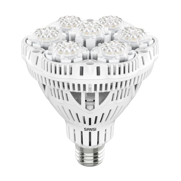SANSI Grow Lights for Indoor Plants, Full Spectrum 36W Grow Light Bulbs (400 Watt Equiv) with Optical Lens for High PPFD, PPF 65.6 umol/s LED Energy