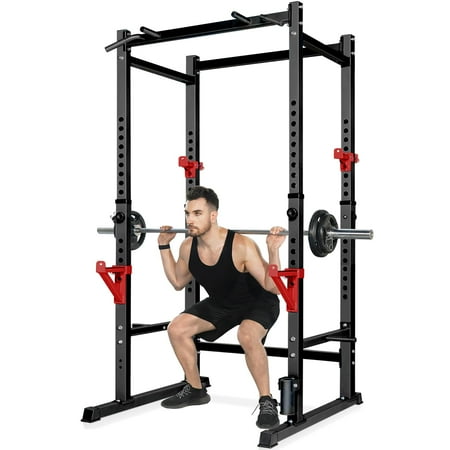 1000lb Capacity Power Rack, Rack Cage for Weight Training, Adjustable Squat Stand Rack for Home Gym Equipment, Lifting Cage
