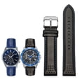 thumbnail image 2 of Correa de reloj transpirable para Casio Ocean Heart EFB-670 EFB-530 EFV-600 EFR-552 Correa de reloj de cuero azul y negro 18 mm 20 mm 21 mm 22 mm, 2 of 5