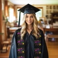 thumbnail image 6 of Kdxio Mardi Gras with Flamingo Graduation Stole Class, Graduation Sash, Unisex Adult 36" Academic Commencements-Sharp Corner, 6 of 7